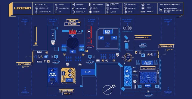 FIFA Fan Festival Houston site map