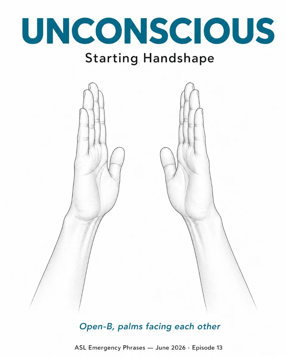 😶 ASL Sign of the Day: UNCONSCIOUS
