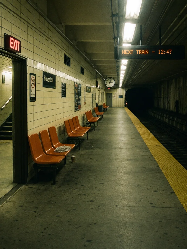 🚇 The last train left at 12:47 on a Wednesday.