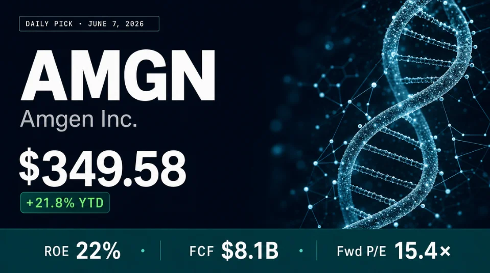 Amgen (AMGN) — $57B in debt, falling FCF, and a GLP-1 moonshot