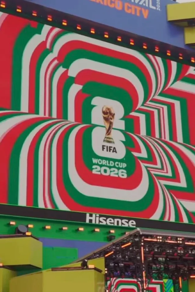 Mexico City Fan Festival screen and stage