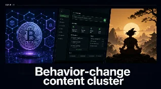 Behavior-change content cluster: three faceless channels still open