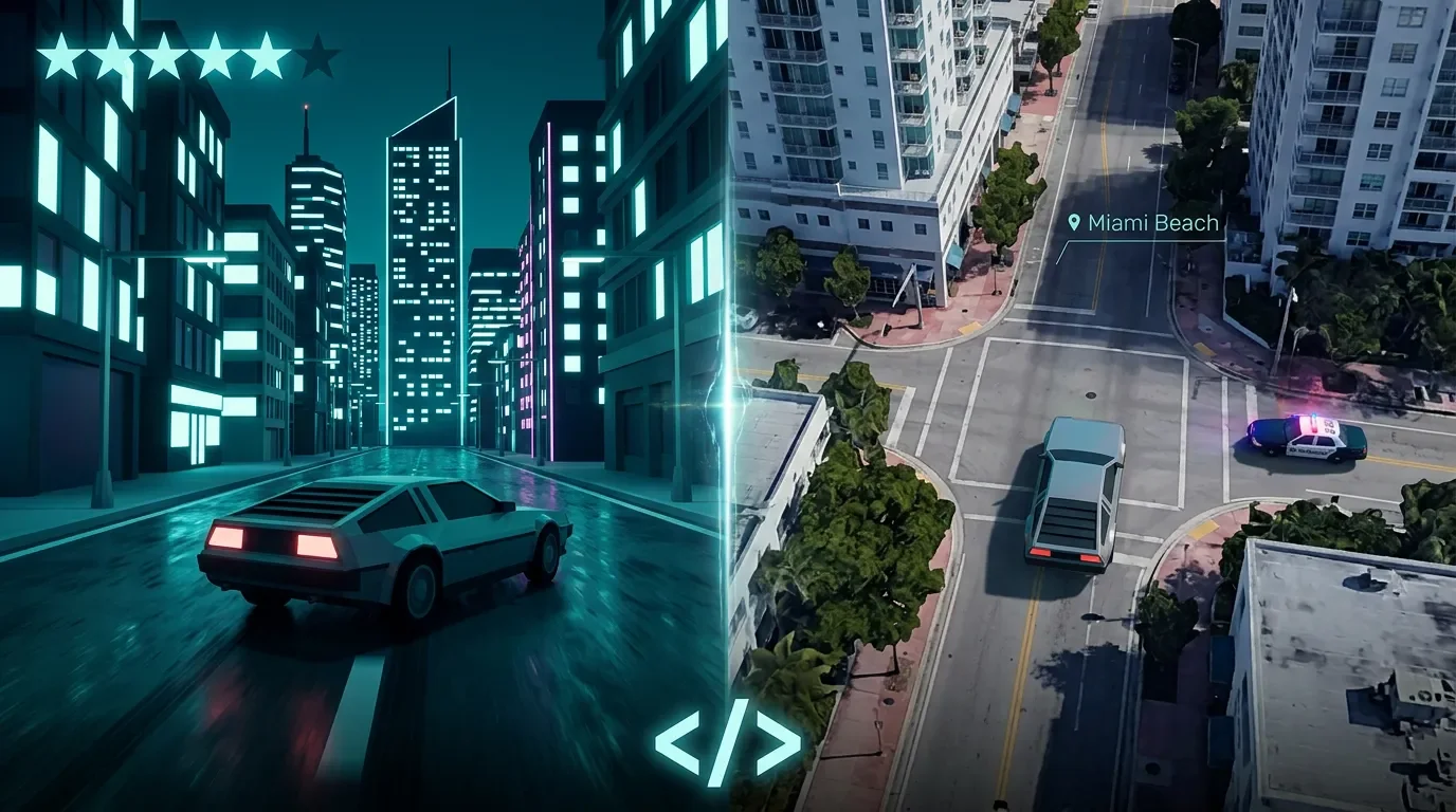 One Dare, Two Architectures: How Claude Built Two Open-World Driving Games From Opposite Premises