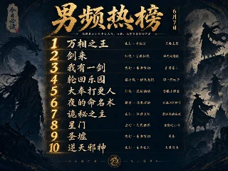 男频热榜日报｜夜无疆空降畅销第1，没钱修仙守住月票前三，七猫盖世神医回落至144万