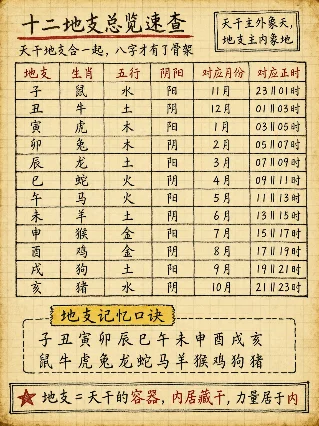 十二地支速查｜八字必学基础·全3图