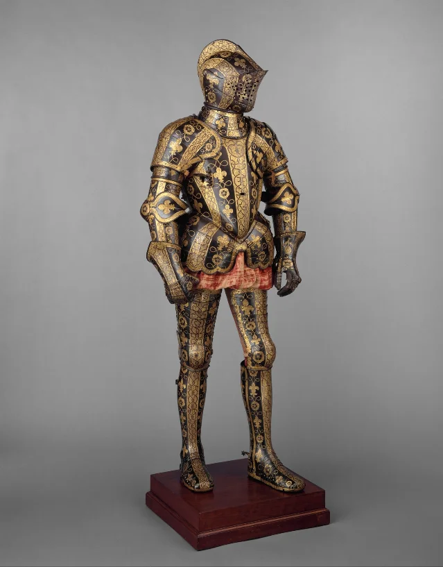 Armor Garniture of George Clifford, 3rd Earl of Cumberland, full view, 1586, Metropolitan Museum of Art