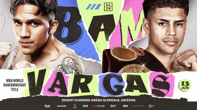 Rodriguez vs. Vargas official fight poster — WBA bantamweight title, June 13, Desert Diamond Arena