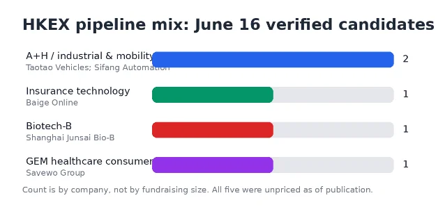 HKEX pipeline mix by company type