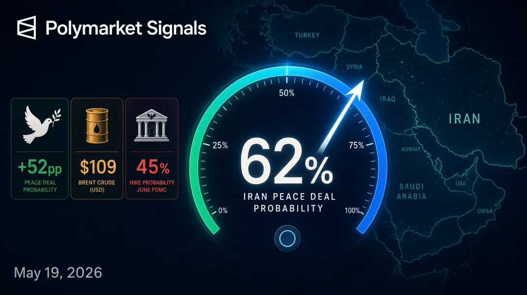 Polymarket May 19: Iran Pivot, Hike Panic, BTC $77K