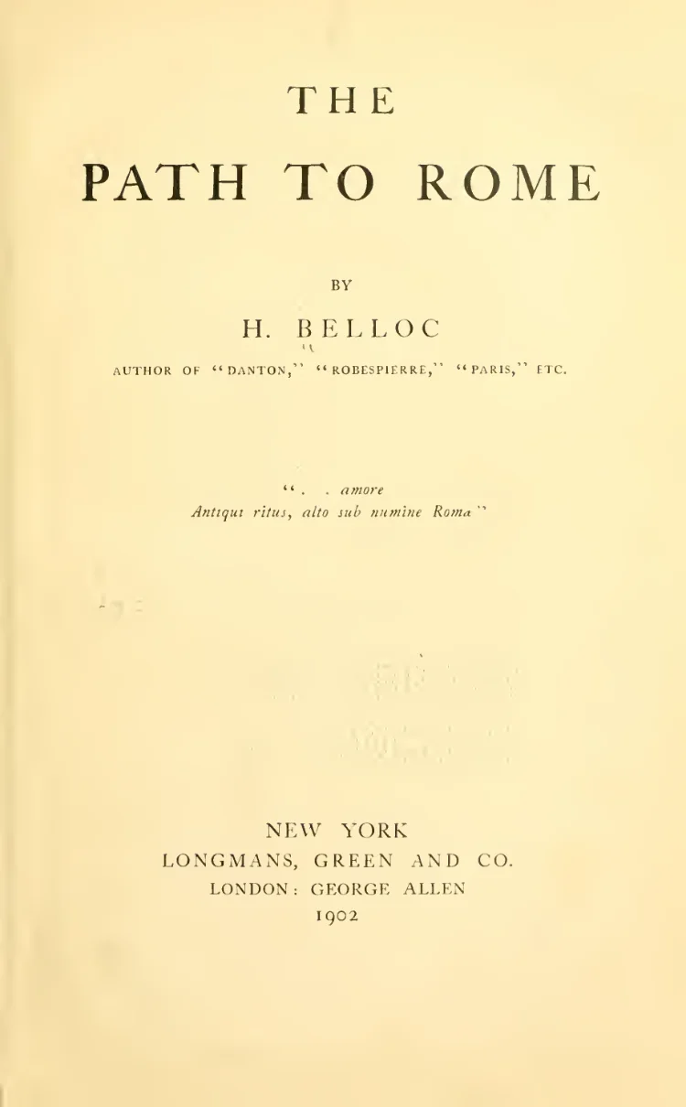 The vow Belloc kept