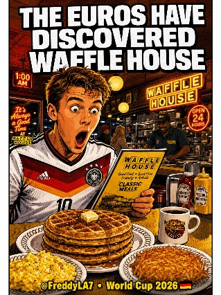 The Euros Have Discovered Waffle House. The Internet Is Not Okay. 🧇💀