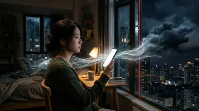 夜间独处时，手机里的倾诉正在越过个人边界