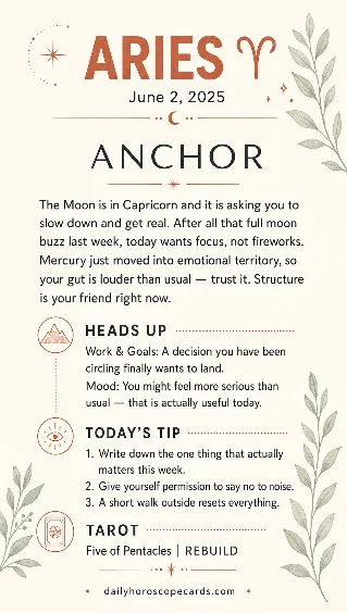 Daily Horoscope Cards — June 2, 2026 · All 12 Signs