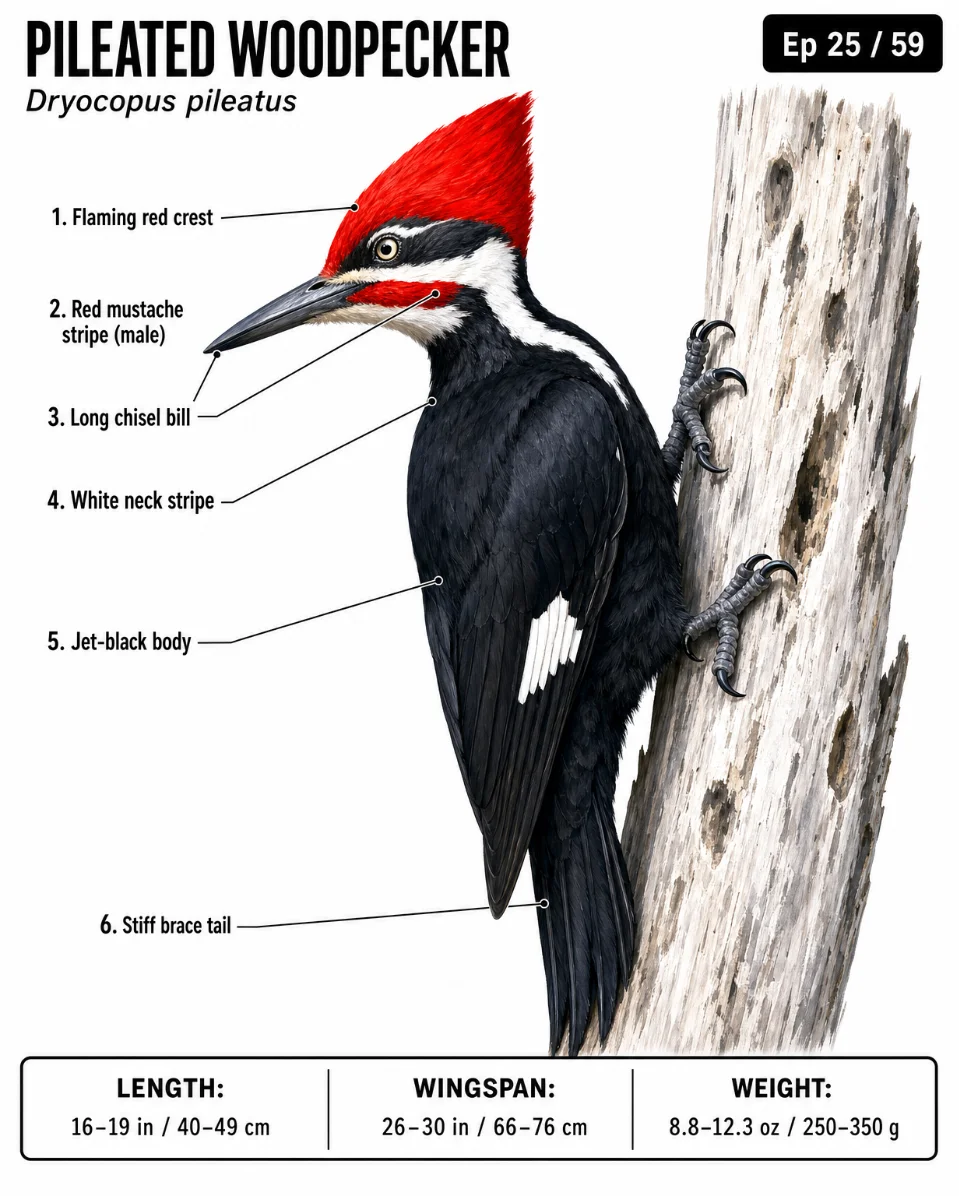 🌲 Pileated Woodpecker — Ep 25/59