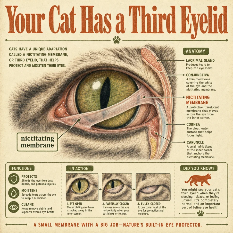 Cats have a third eyelid — and it makes half their tears