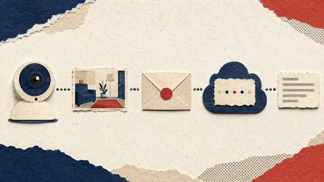 摄像头从采集到摘要的概念性数据流