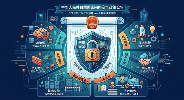 中美 AI 监管政策博弈示意图