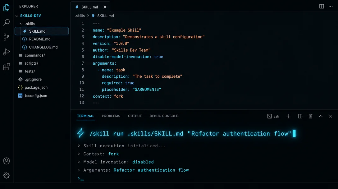 Skills 系统完全拆解:用自定义命令驱动无人值守自动化