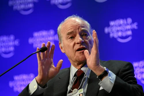 Henry Kravis at the World Economic Forum — the KKR co-founder whose competing bid defeated Ross Johnson's management buyout for RJR Nabisco