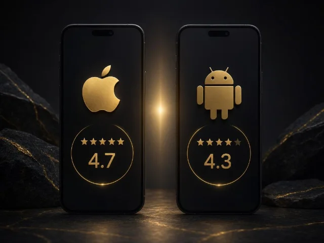 iOS 4.7 vs Android 4.3 双端评分对比