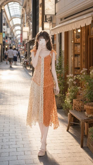 Lily Brown 三拼蕾丝吊带裙 | 购物街街头穿搭今日上新
