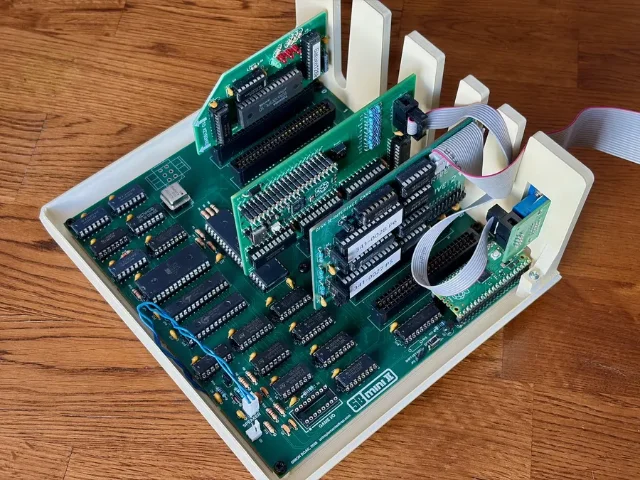 Inside the SB-mini II with expansion cards installed