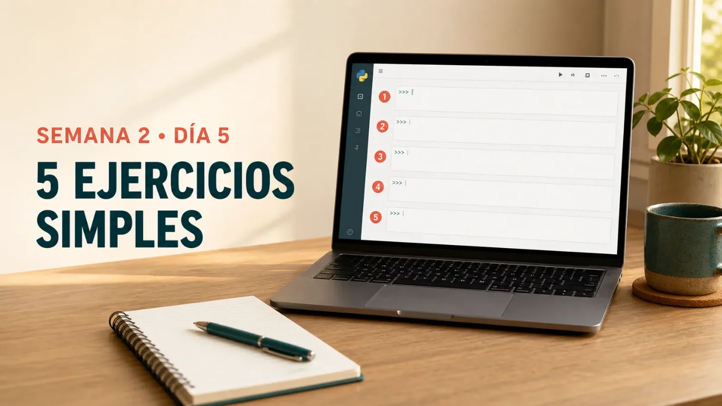 Semana 2 · Día 5: Hacer 5 ejercicios simples en Python