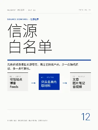 Day 12｜信源白名单：只让 AI 看你信任的来源