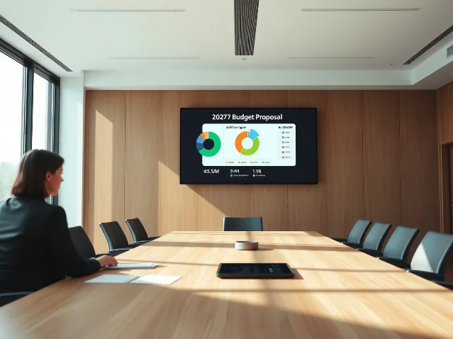 Arbitrum Foundation 2027 budget proposal illustration showing governance in session