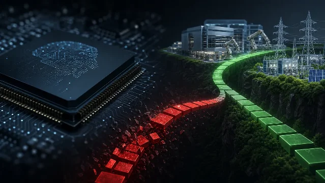 AI芯片估值分化与基本面验证示意图