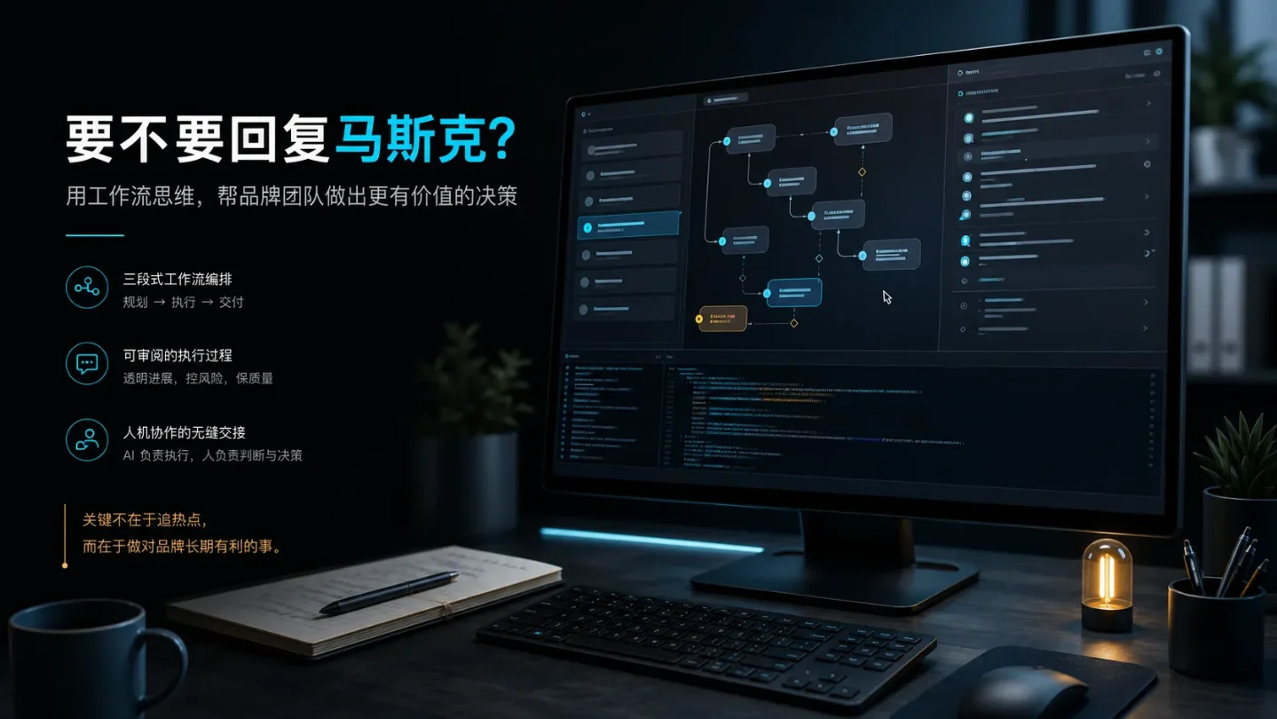 Elon 说「Try Workflows on Grok Build」:可以回,但要把试用邀请问成可交付结果