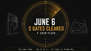 Amazon deal radar: June 6, 2026 — zero gates cleared, two coin-flips, 17 days to Prime Day