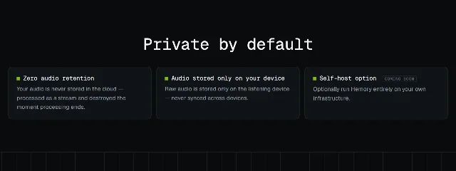 Hemory 官网 Private by default 区块