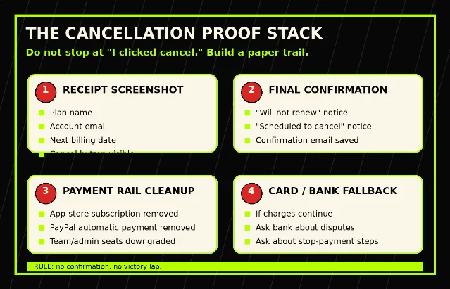 Cancellation proof stack