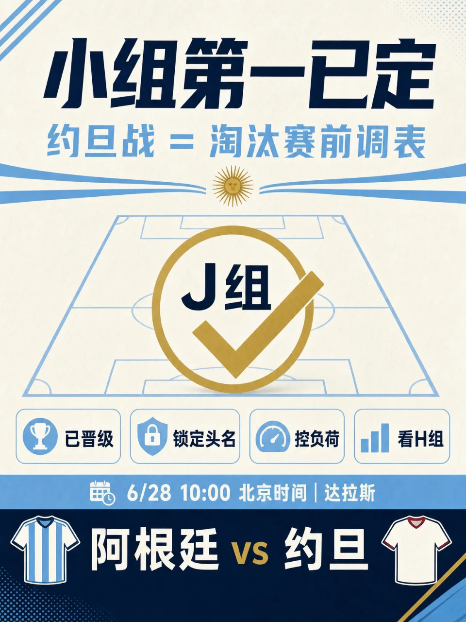 小组第一已定，约旦战改看负荷和淘汰赛路线