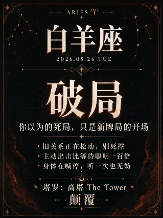 🔥 火象星座今日运势 · 白羊 / 狮子 / 射手【2026.05.26】