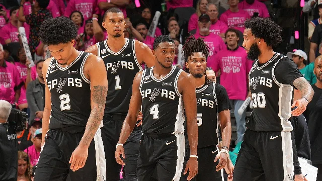 Spurs starters during the 2026 Finals run