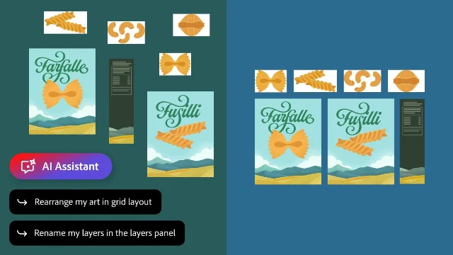 Adobe Illustrator AI 助手演示界面
