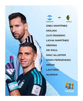 Reported Argentina lineup graphic