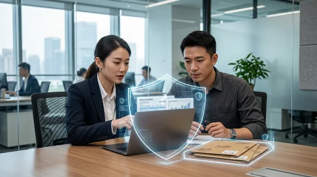 职场场景下的安全 AI 审阅示意