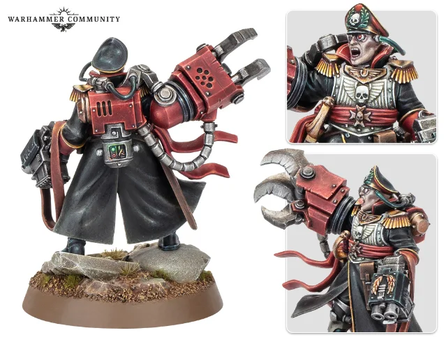 Commissar Yarrick's modern official miniature, with the bale eye and captured Ork power klaw.