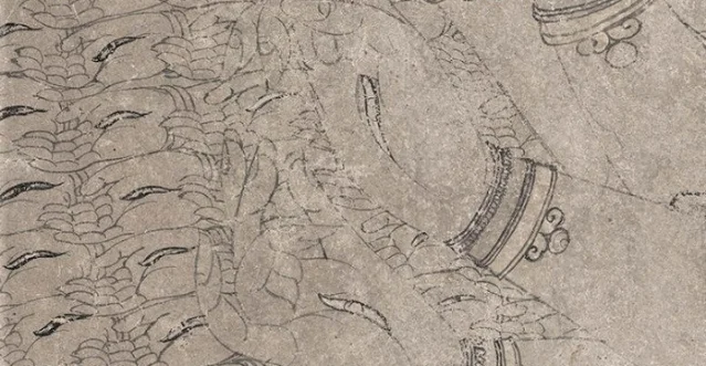 第3窟南壁千手千眼观音线描细节