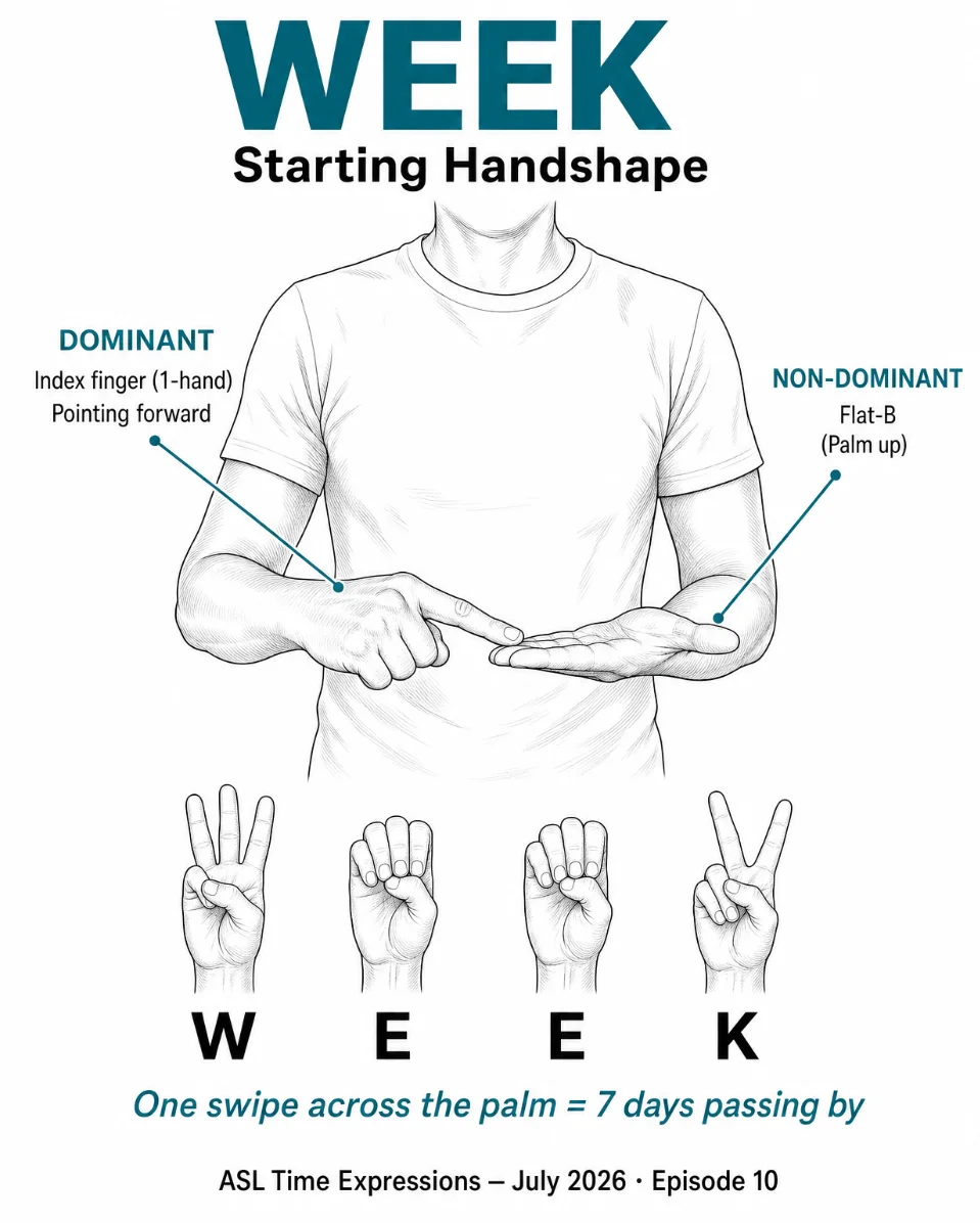 📅 ASL Sign of the Day: WEEK