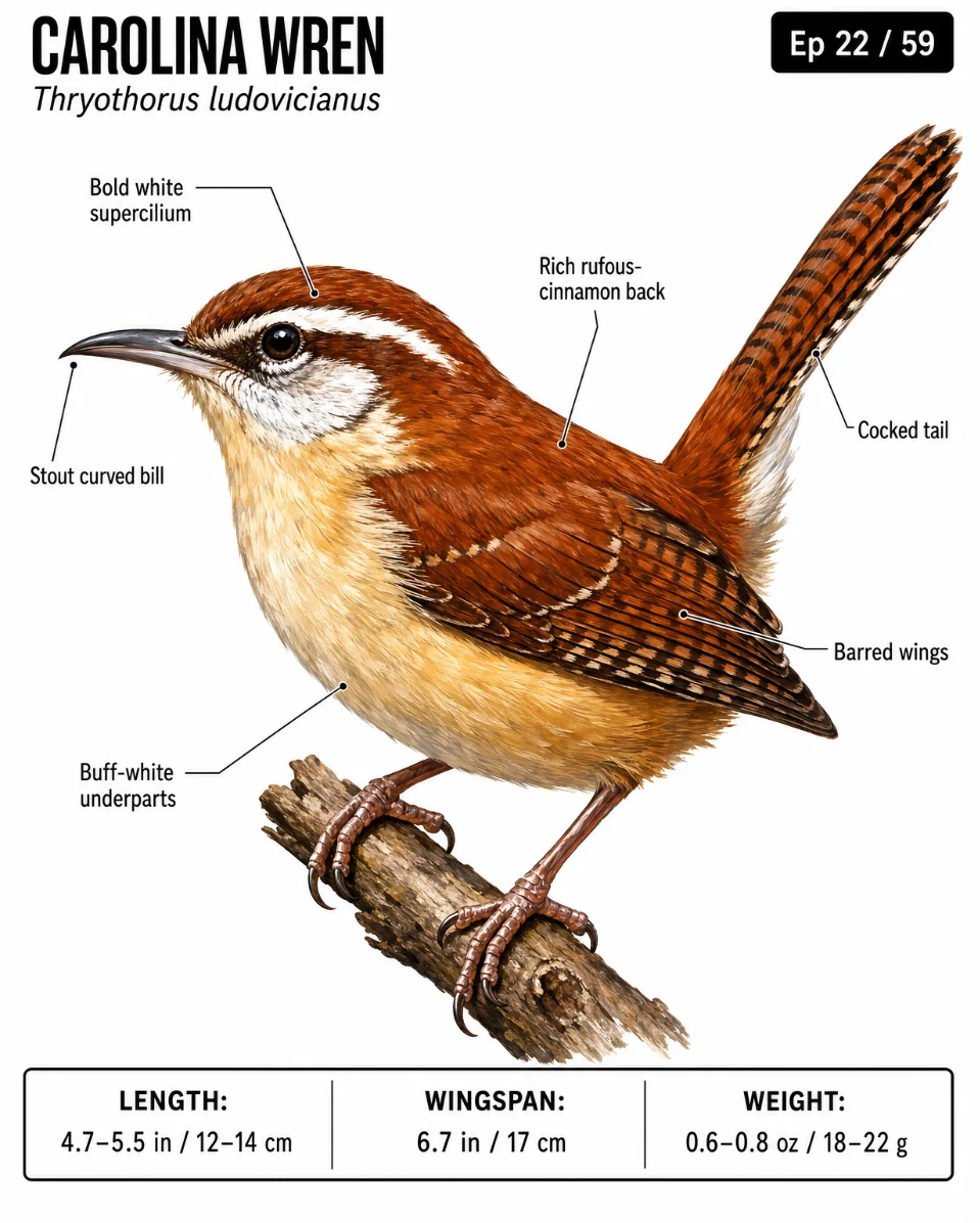 🐦 Carolina Wren — Species ID Dossier