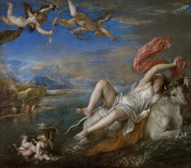 Titian, *The Rape of Europa*, c. 1559–1562. Oil on canvas, 178 × 205 cm. Isabella Stewart Gardner Museum, Boston